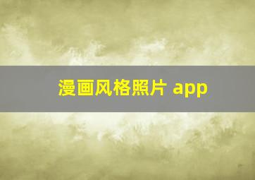 漫画风格照片 app